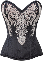 Lady Elegant's Victorian Embelishments Black Corset