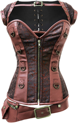 A Perfect Storm Steampunk Brown Corset