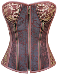 Studette Revealed Brocade Chocolate Brown-Gold Corset