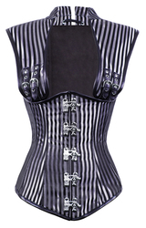 Twisted Tinker Jailhouse Black and White Corset