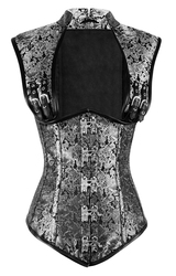 Twisted Tinker Moonlight Flowers Silver Corset
