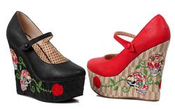 Sugar Skull Rose Wedges