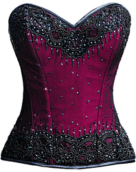 Burlesque Glimmer Pink Beaded Corset