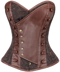 Steampunk Heart Snapper Brown Corset