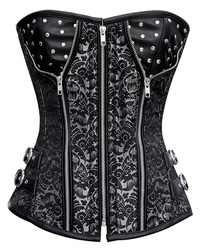 Studdette Revealed Black Silver Steel Corset