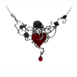 Blood Rose Pendant Necklace