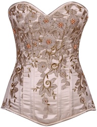 Floral Crush Corset - Ivory