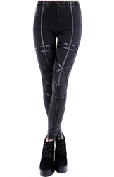 Leathered Geometry Leggings